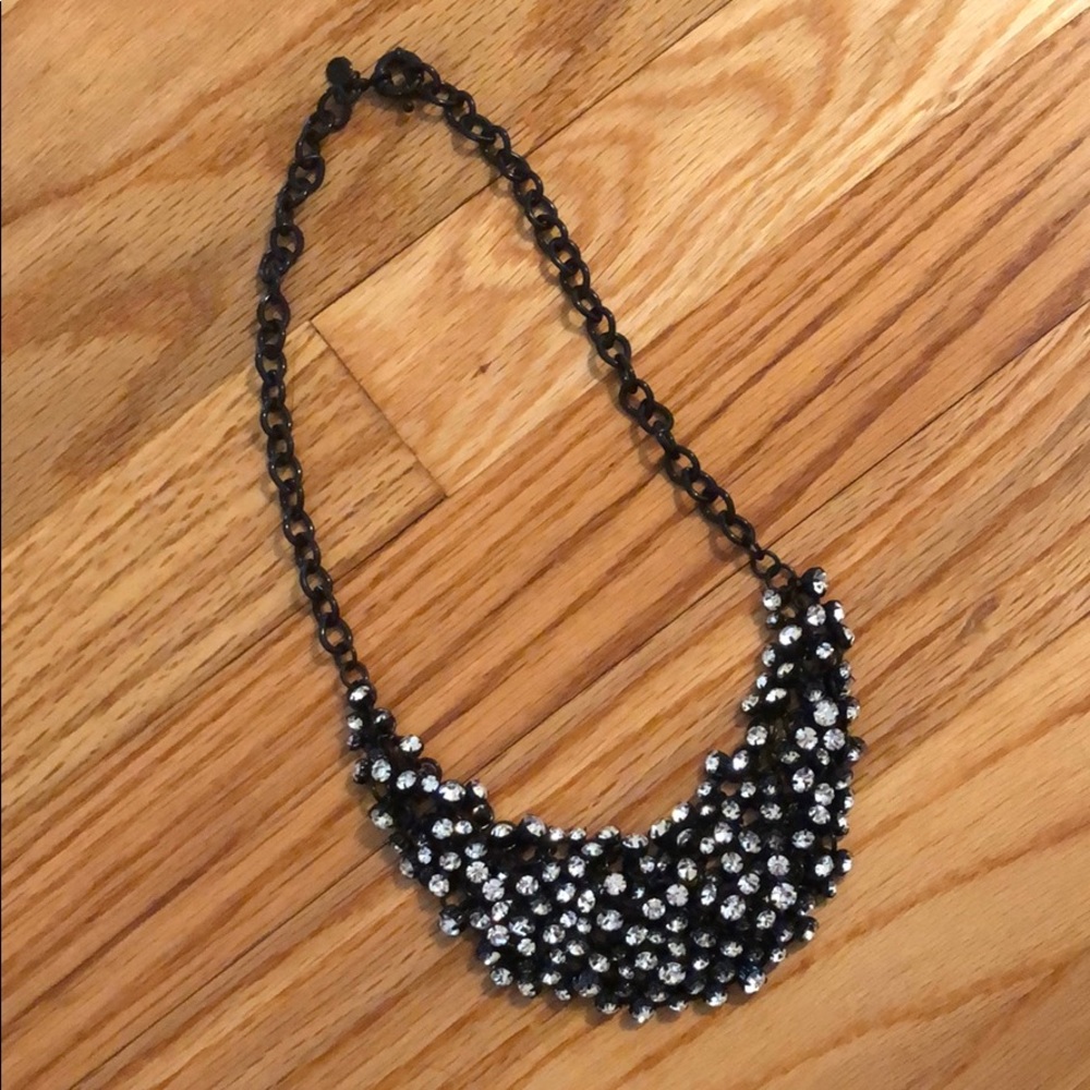 J. Crew Collection Black & Crystal Necklace